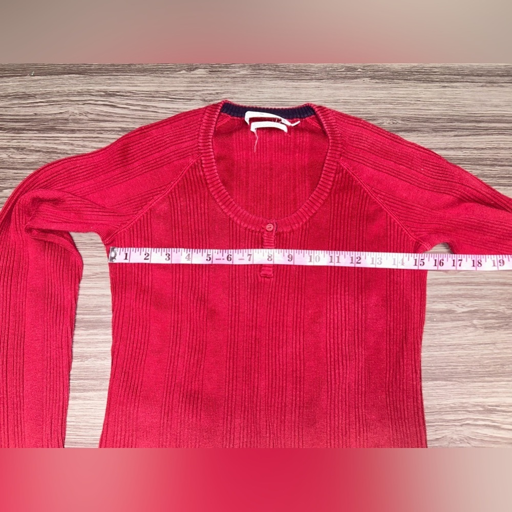 Y2K Tommy Hilfiger Red Sweater Size Medium - Picture 6 of 8